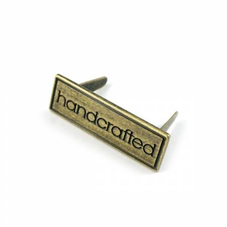 "Handcrafted" Metal Bag Label