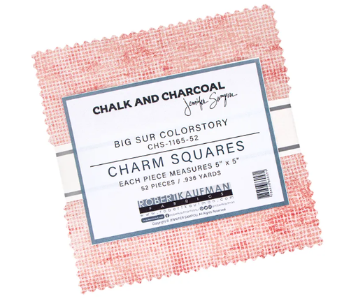 5" Squares Big Sur Chalk and Charcoal