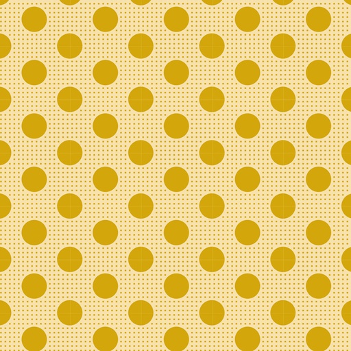Tilda Chambray Medium Dots Yellow