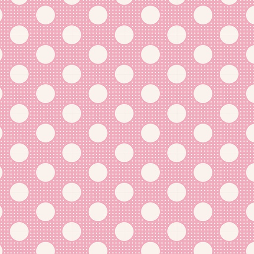 Tilda Chambray Medium Dots Pink