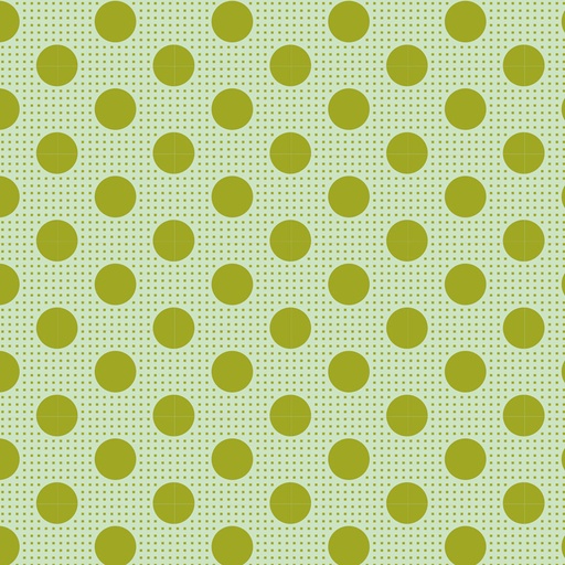 Tilda Chambray Medium Dots Green