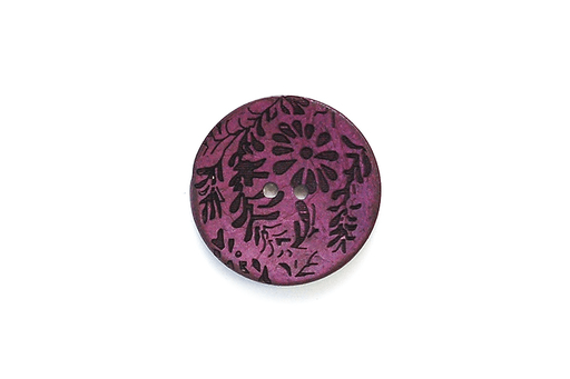 [BM1884C30] Coconut Flowers and Stems Purple  Button BM1884C30