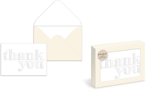 Embossed Thank you Cards