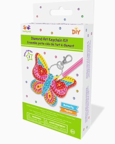 Diamond Art Butterfly Keychain Kit