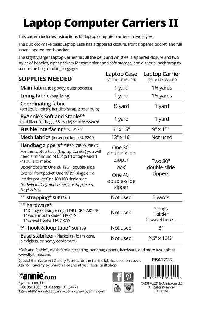 Laptop Computer Carrier II Pattern