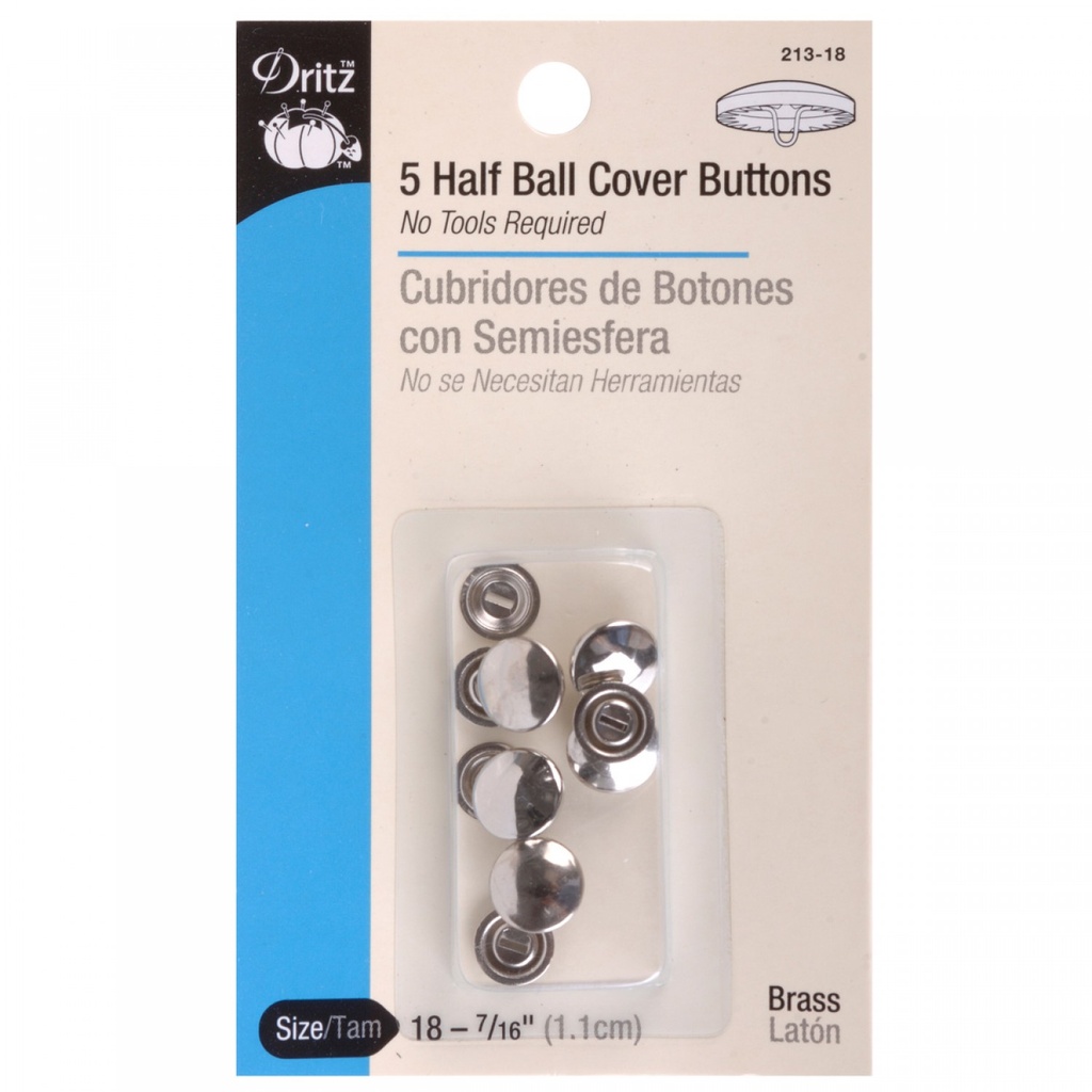 Half Ball Cover Buttons (7/16")