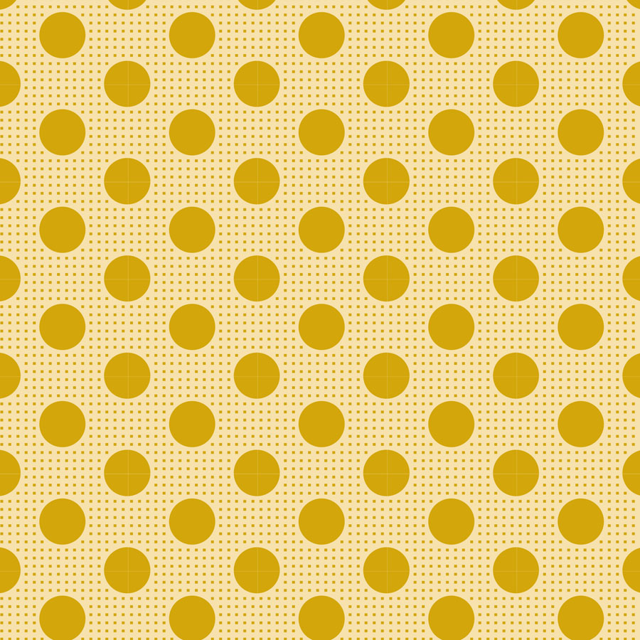 Tilda Chambray Medium Dots Yellow