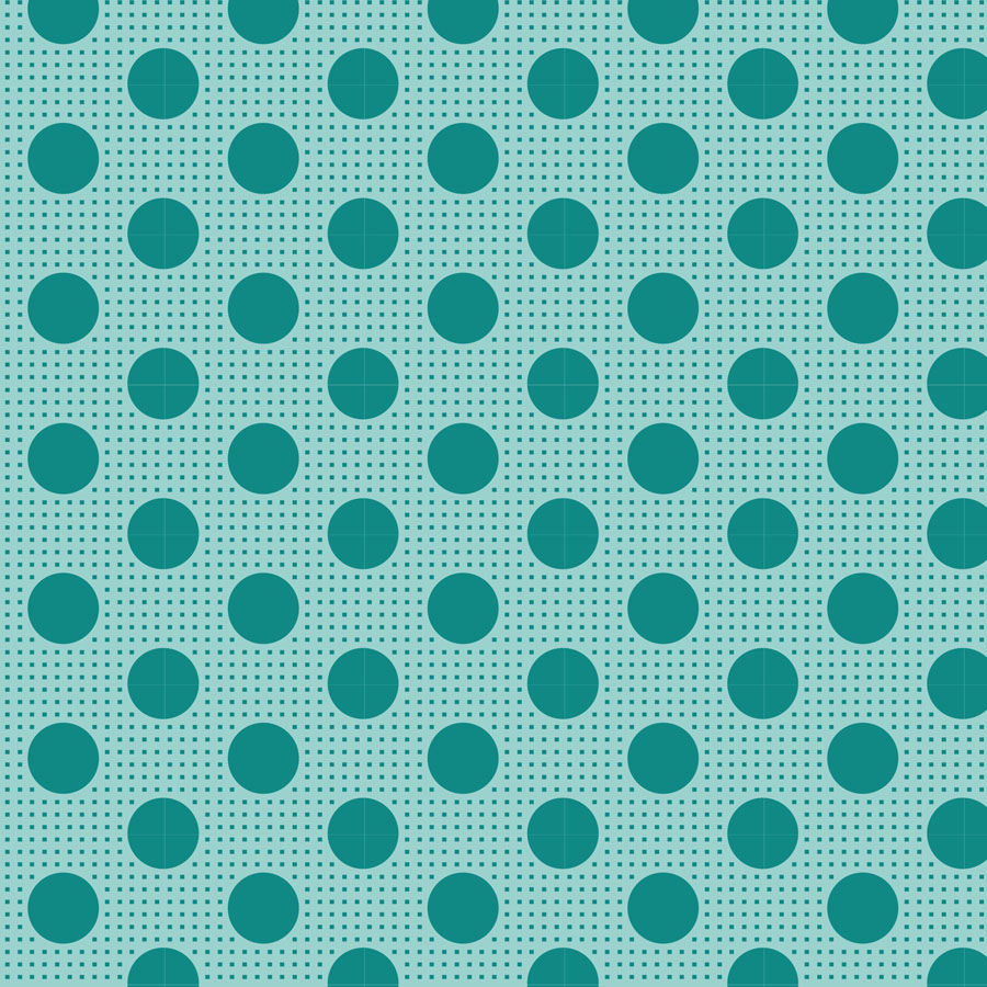 Tilda Chambray Medium Dots Dark Teal