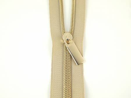 Beige Tape #5 Zipper by the Yard