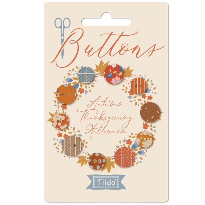 Tilda Autumn Thanksgiving and Halloween Buttons