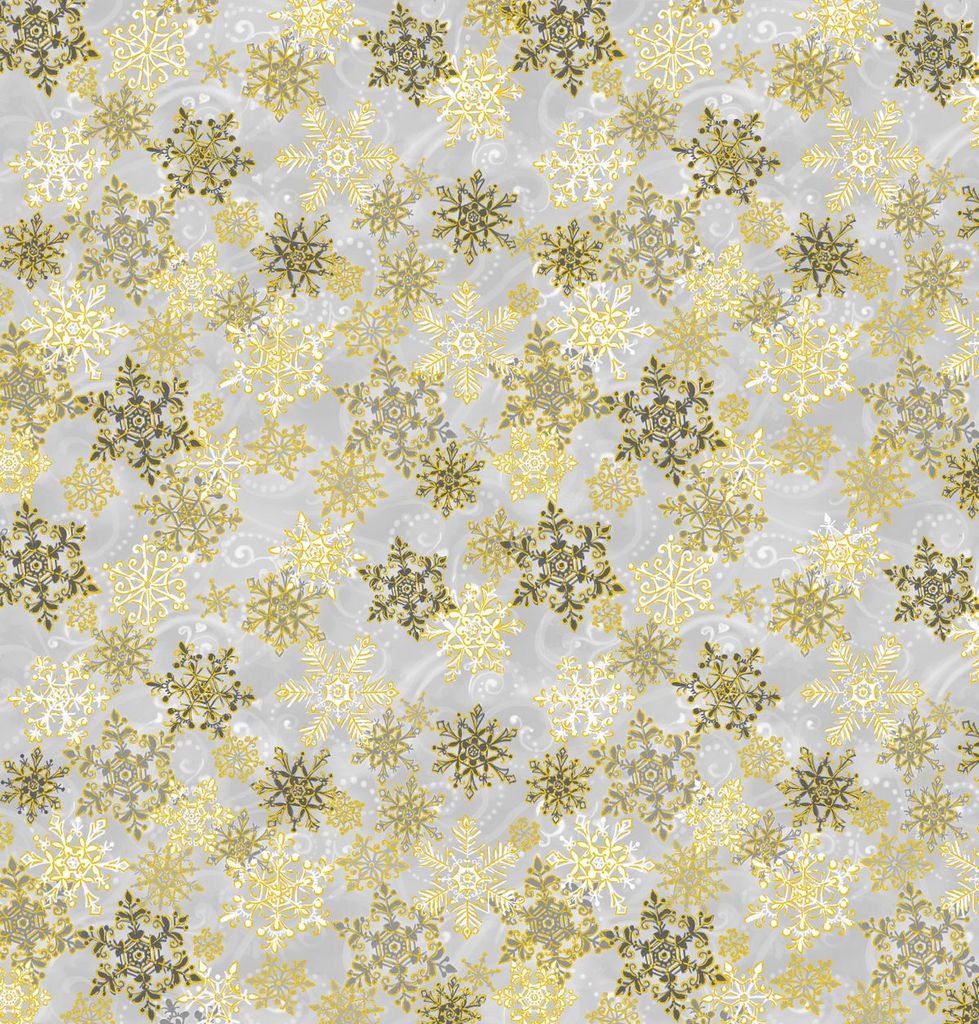 Silver & Gold Snowflakes CM1390 Silver