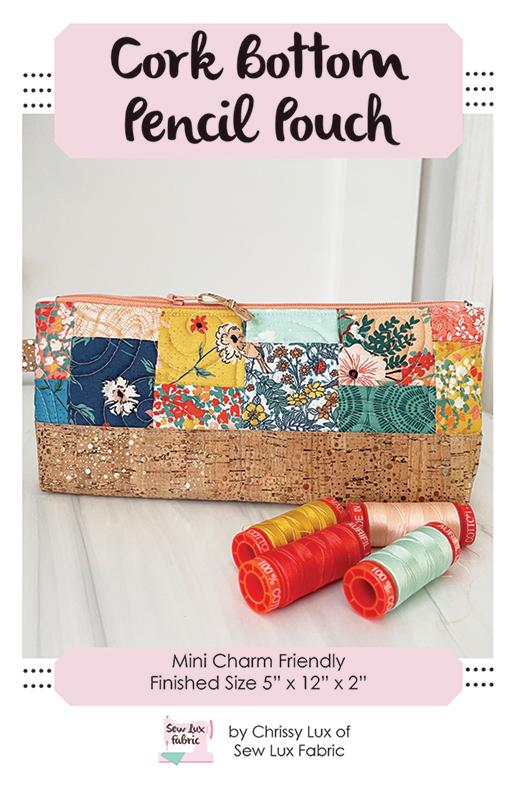 Cork Bottom Pencil Pouch Pattern