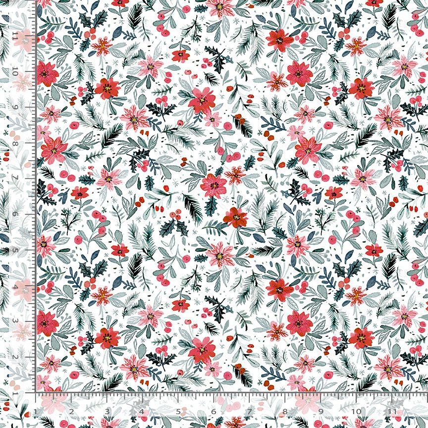 Holiday Floral  White DCJ2844