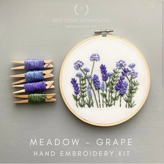 Meadow Grape Embroidery Kit