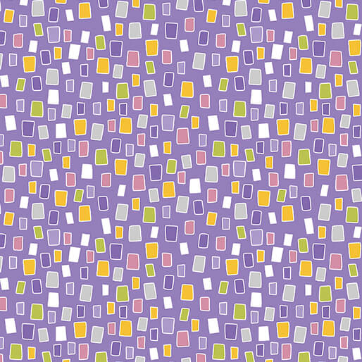 Chalk Baby Flannel Playful Shapes Purple