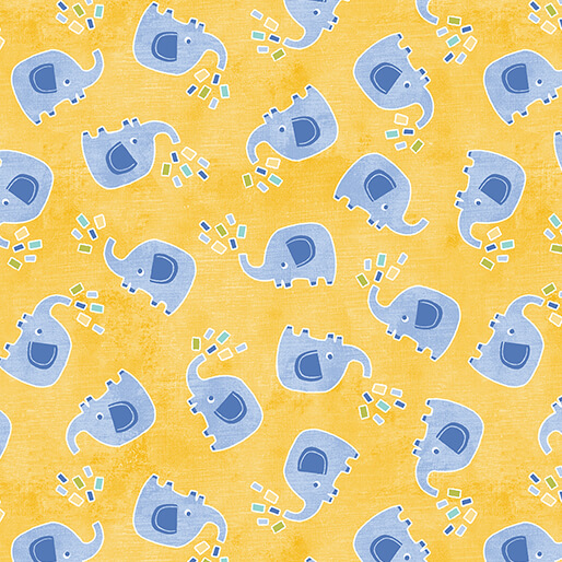 Chalk Baby Flannel Elephant Play Yellow/Blue