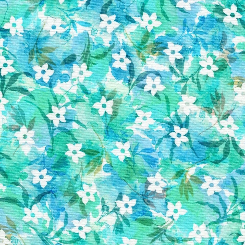 Artful Blooms Aqua