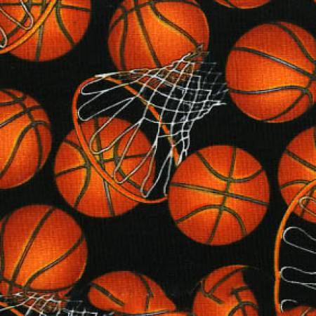 Black Basketballs & Hoops