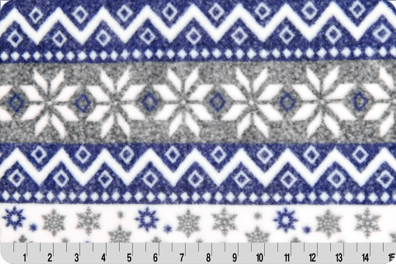 Luxe Cuddle Fair Isle Silver/Navy