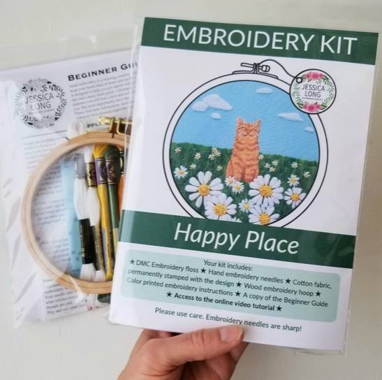 Happy Place Embroidery Kit