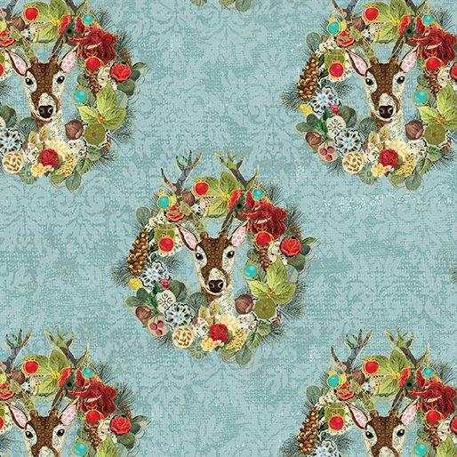 Christmas Magic Joyful Wreaths Turquoise 13121 83