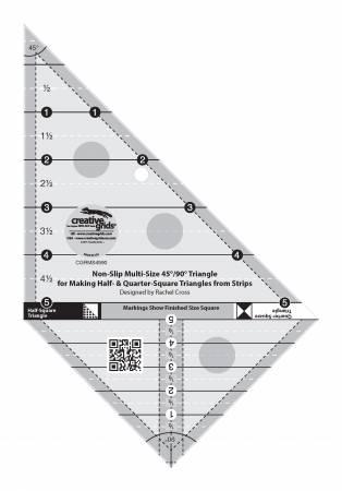 Creative Grids Multi Size Triangle 45 and 90 Degree Ruler