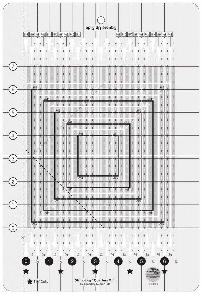 Creative Grids Stripology Quarters Mini Quilt Ruler