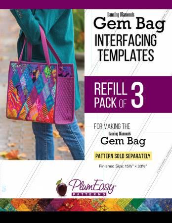 Dancing Diamonds Gem Bag Interfacing Template Pack