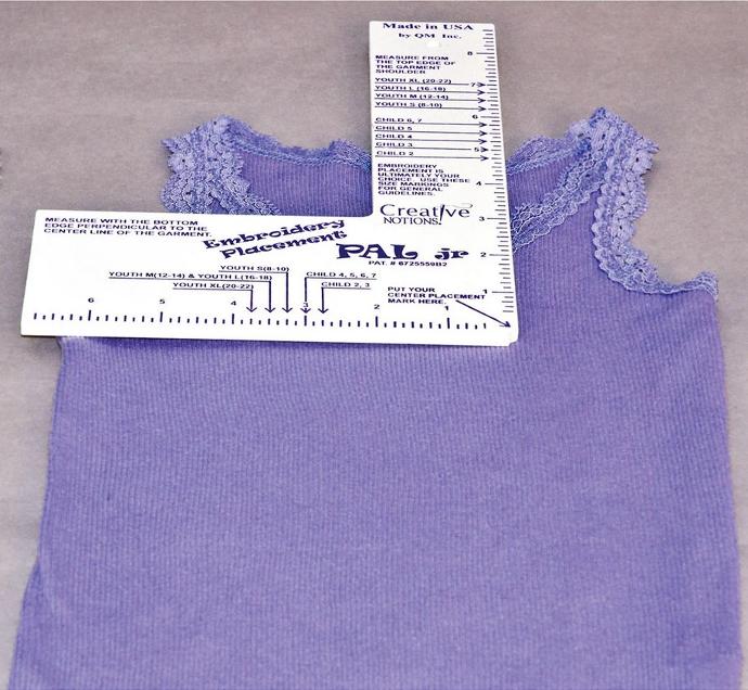 Embroidery Placement Ruler JR