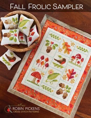 Fall Frolic Sampler Cross Stitch Pattern