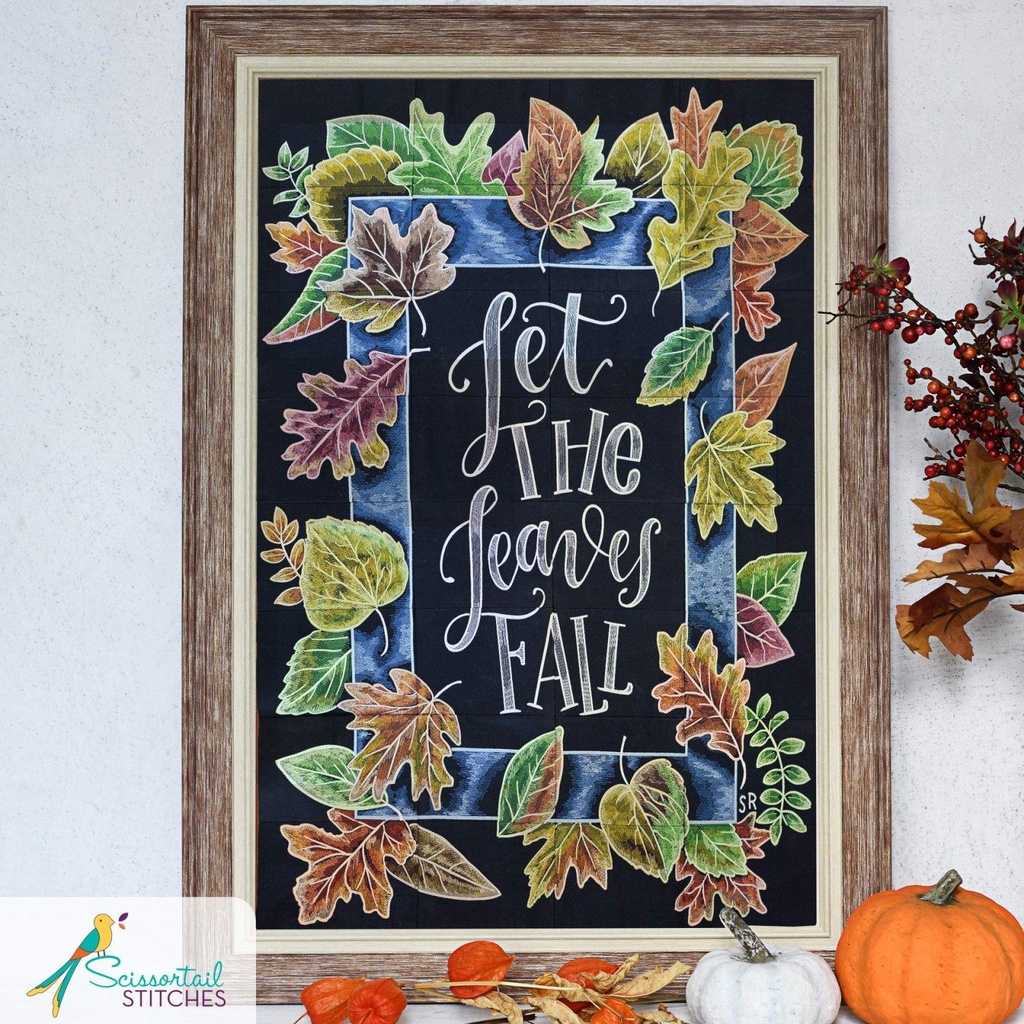 Let the Leaves Fall Embroidery Design