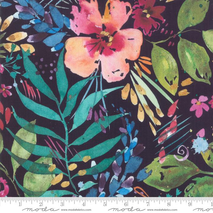 Moda Fabrics Brightly Blooming Navy