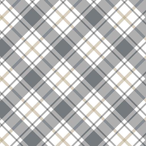 Moose Creek Lodge Cabin Plaid Cream/Gray