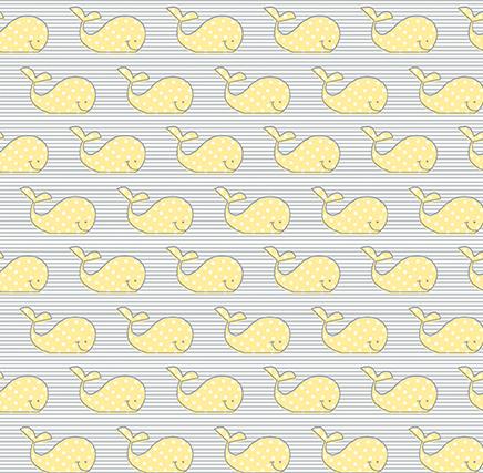 Adorable Alphabet Adorable Whales Yellow