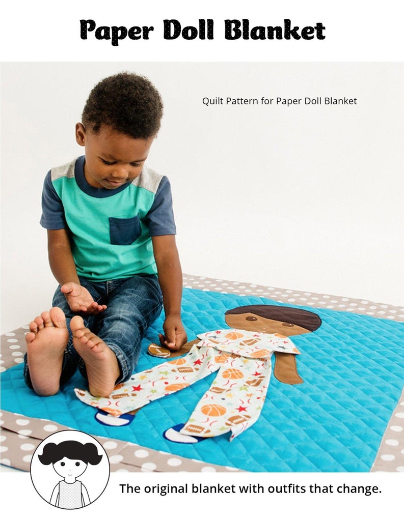 Paper Doll Blanket Pattern - Boy