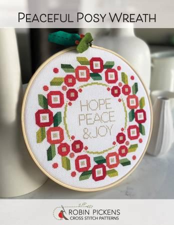 Peaceful Posy Wreath Cross Stitch Pattern