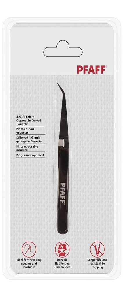 Pfaff 4.5" Opposable Curved Tweezer