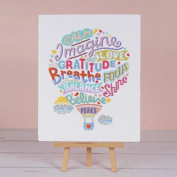 Positivity Lifts Cross Stitch Kit