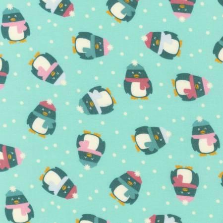 Snow Snuggle Flannel Penguins Mist