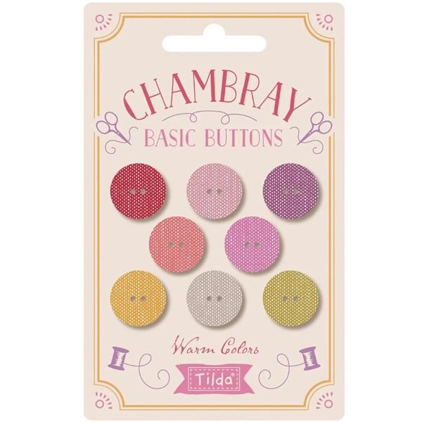 Tilda Charm Warm Chambray Buttons