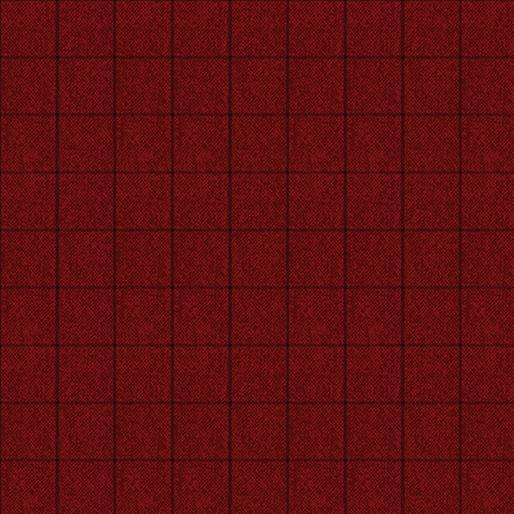 Winter Forest Tweed Window Pane Dark Red