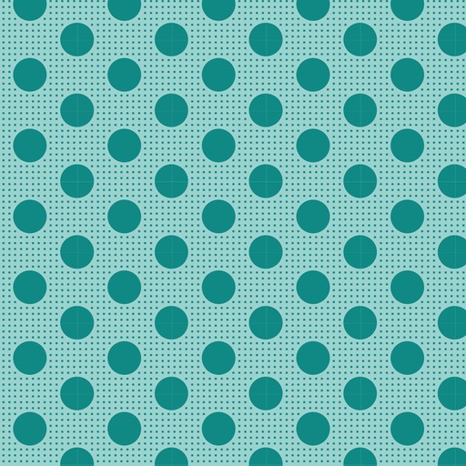 Tilda Chambray Medium Dots Dark Teal