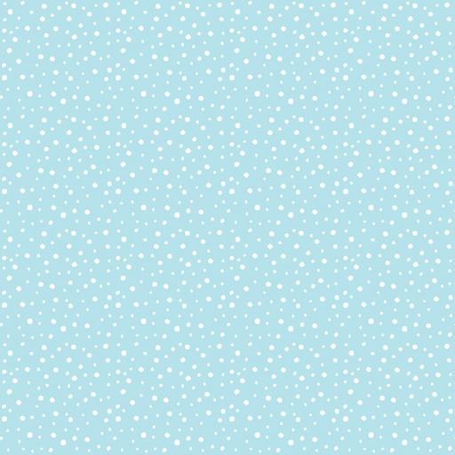 [16239-80] Meowy Christmas Turquoise Snow Dots