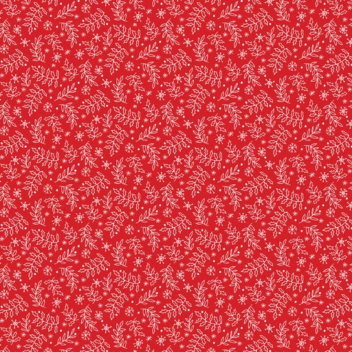 [16235-10] Meowy Christmas Red Holly Jingle