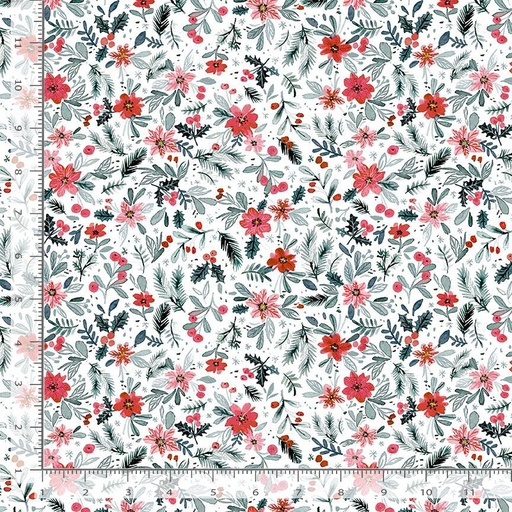 Holiday Floral  White DCJ2844