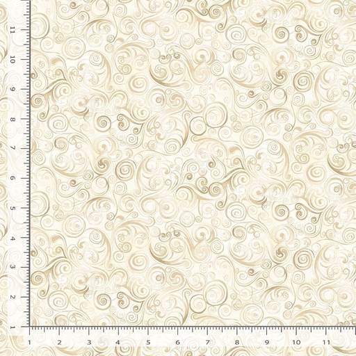 [CD3096Cream] Sonata Swirls on Music Notes Cream