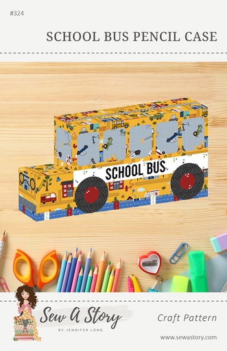 [BSI324] School Bus Pencil Case Pattern