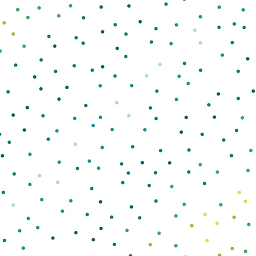 [16443-90] Happy Notes Dot Dot Green/White