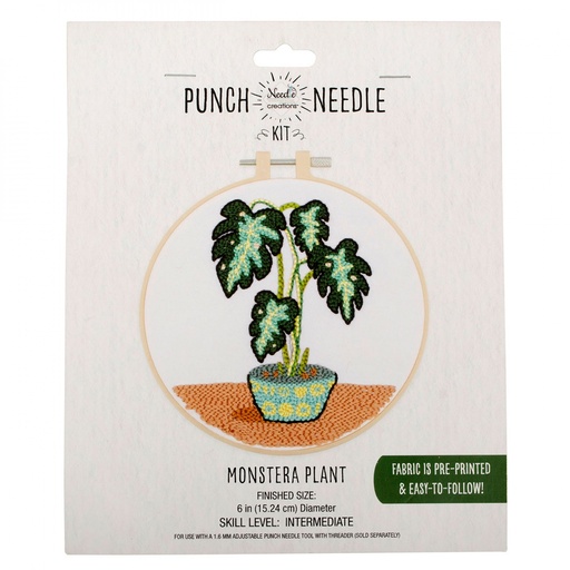 [PC-PNND-MNST6] Monstera Plant Punch Needle Kit