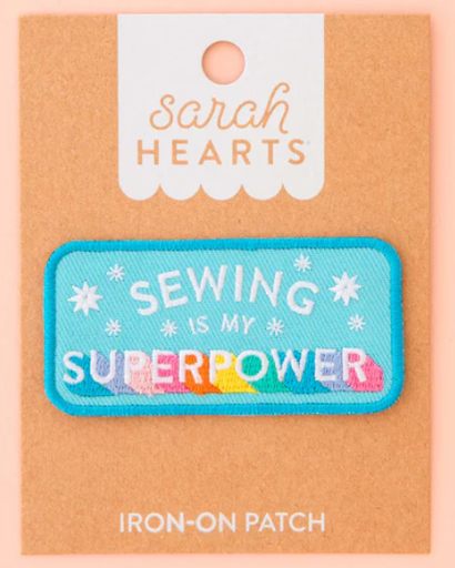 [PA10] Sewing is My Superpower Iron-On Patch